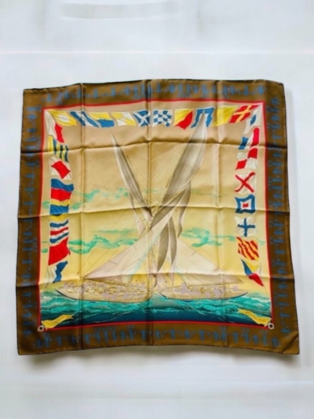 Hermes En Course Silk Twill Scarf View 6